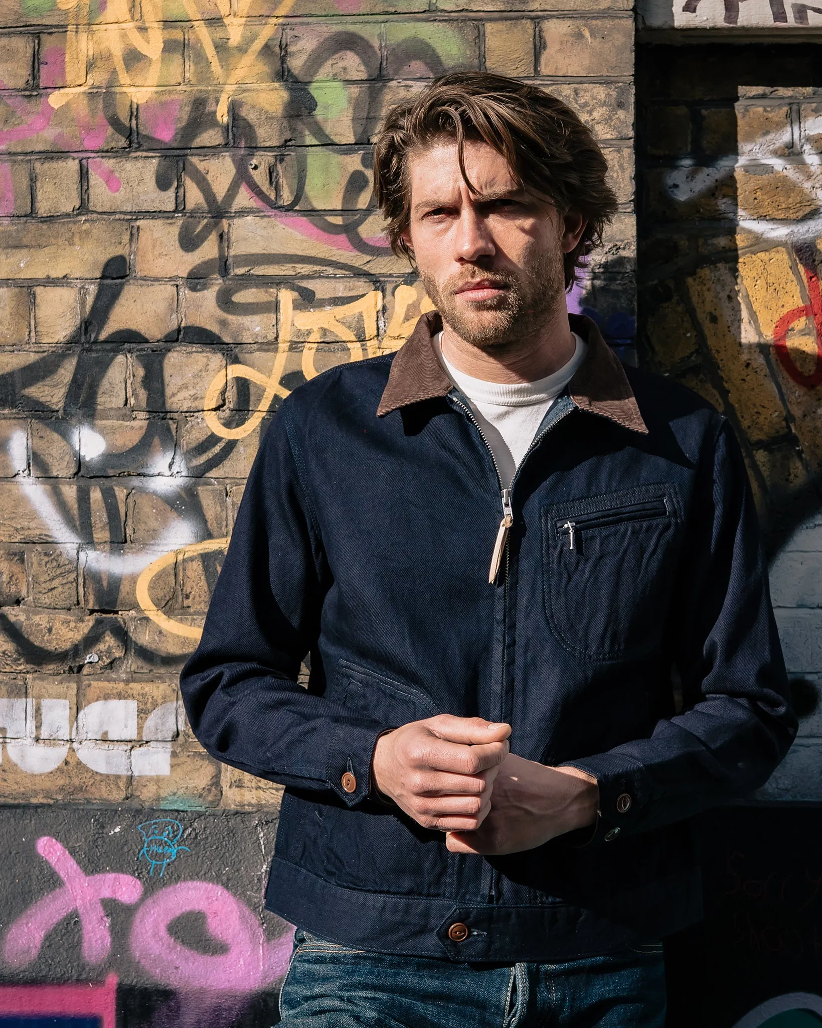 12oz Kersey Work Jacket - Indigo/Black