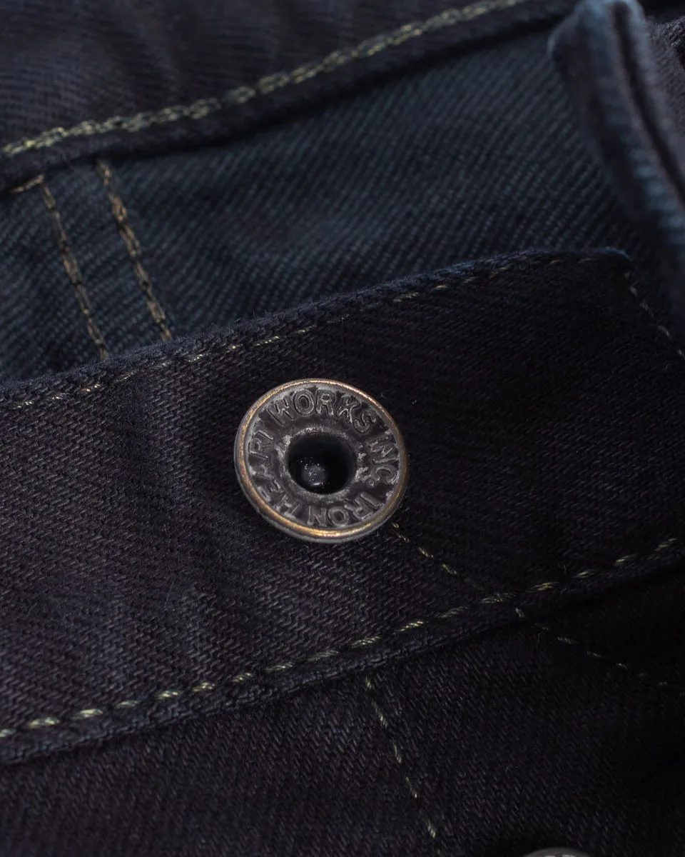 14oz Selvedge Denim Slim Cut Jeans - Indigo Overdyed Black