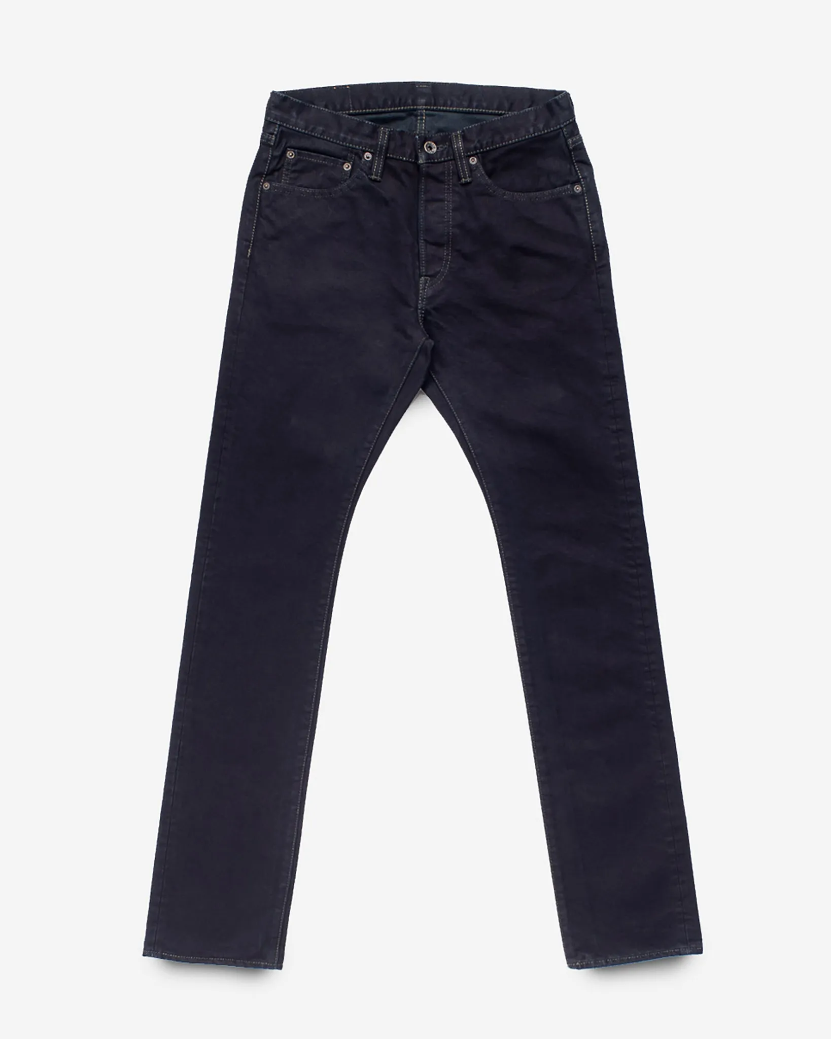 14oz Selvedge Denim Slim Cut Jeans - Indigo Overdyed Black
