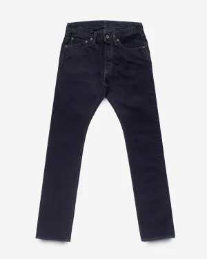 14oz Selvedge Denim Slim Cut Jeans - Indigo Overdyed Black