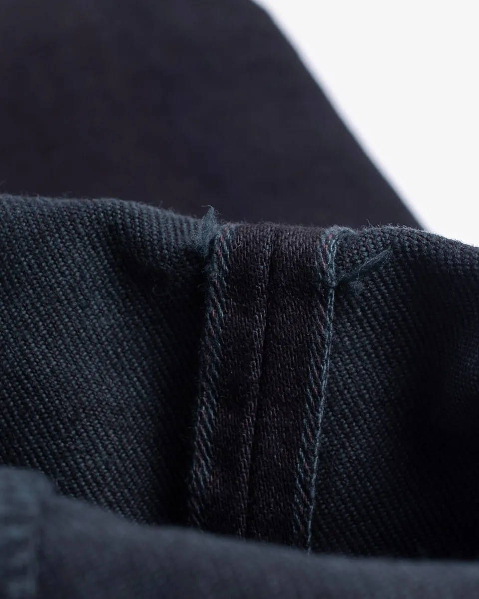 14oz Selvedge Denim Slim Cut Jeans - Indigo Overdyed Black