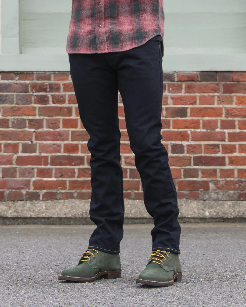 14oz Selvedge Denim Slim Cut Jeans - Indigo Overdyed Black