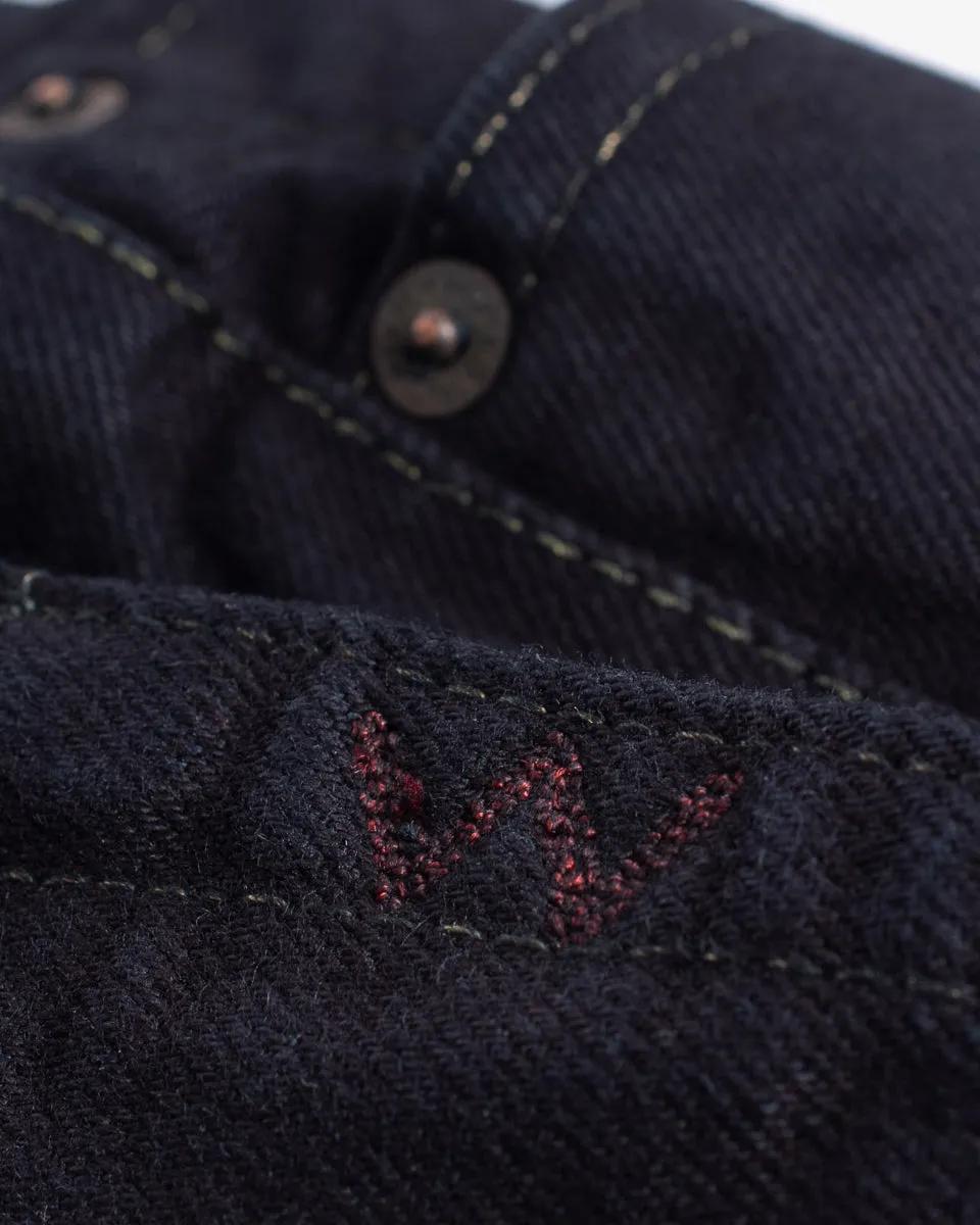 14oz Selvedge Denim Slim Cut Jeans - Indigo Overdyed Black
