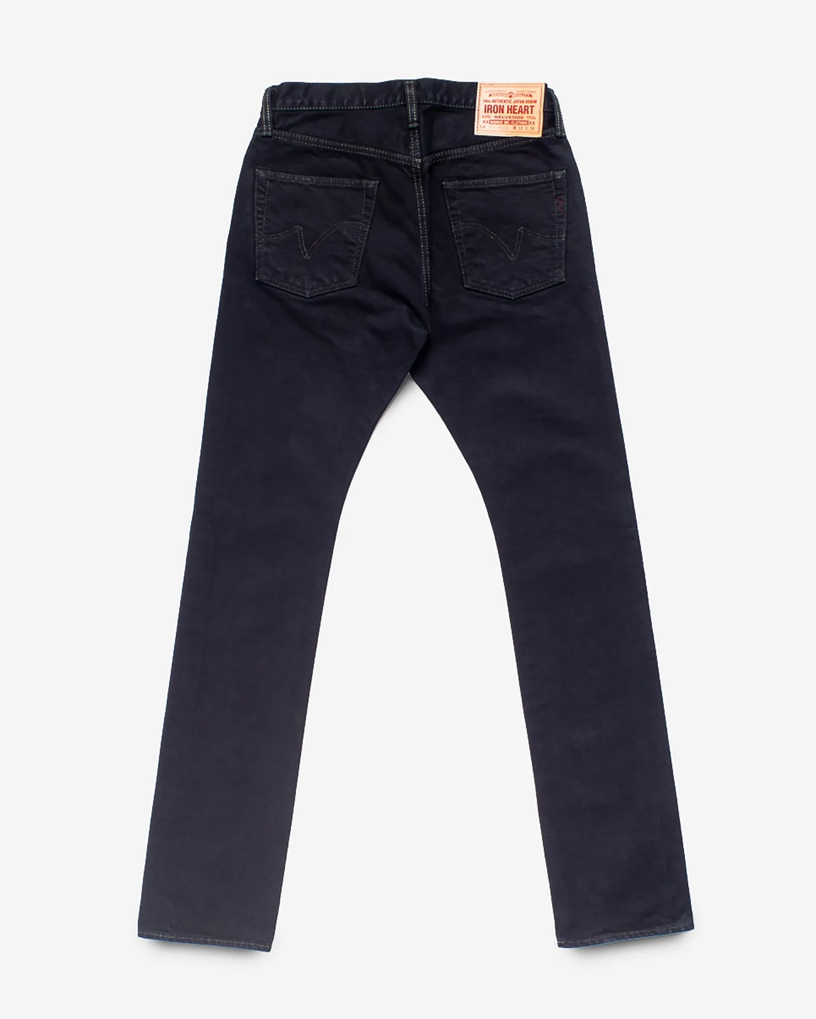 14oz Selvedge Denim Slim Cut Jeans - Indigo Overdyed Black