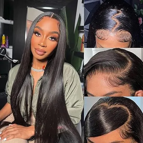【30" Super Sale】Minimalist Series Glueless 13x4 Lace Front Pre-Bleached Knots Natural Black Body Wave/Straight/Curly Human Hair Wig