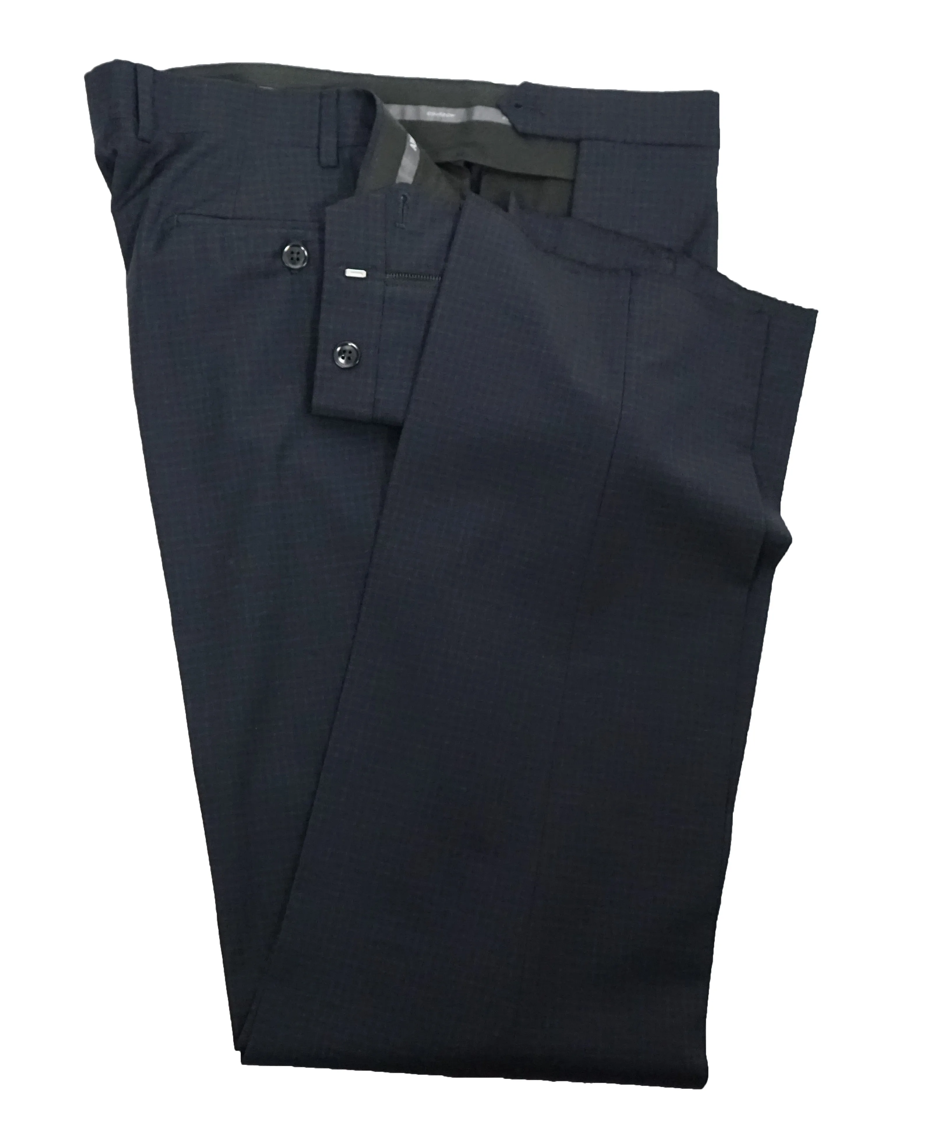 ARMANI COLLEZIONI - “S Line” Slim Tonal Blue Check Suit - 42R
