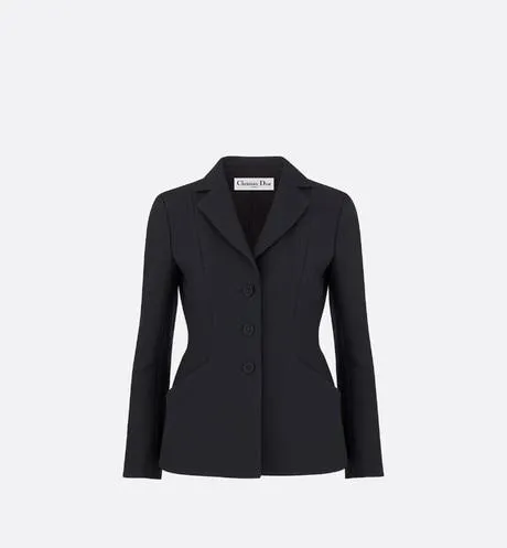 Bar Jacket • Black Wool and Silk