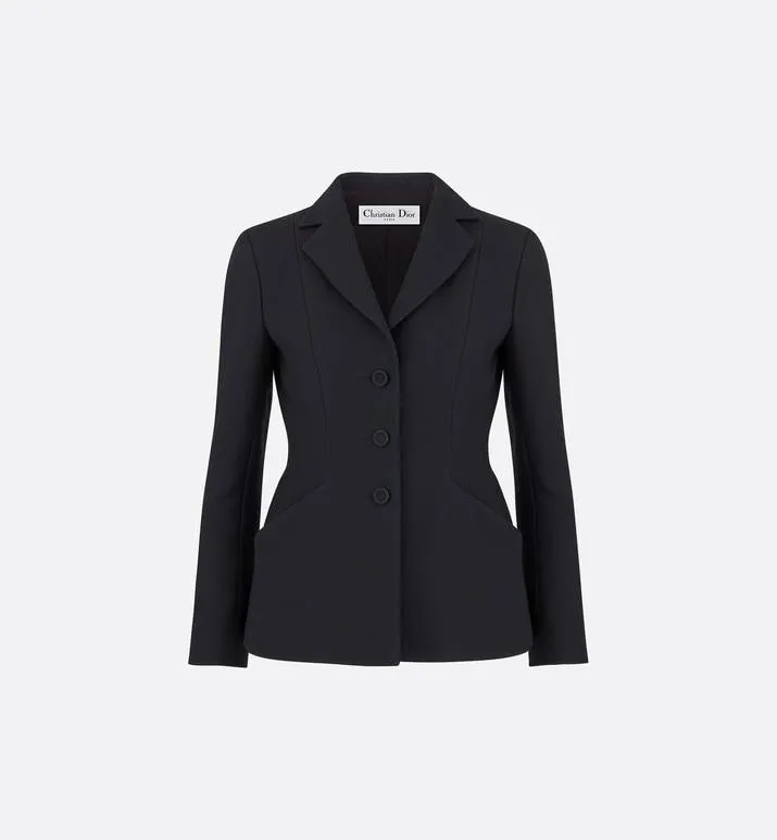 Bar Jacket • Black Wool and Silk