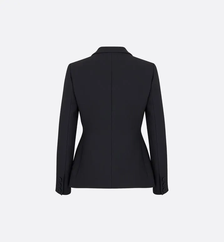 Bar Jacket • Black Wool and Silk