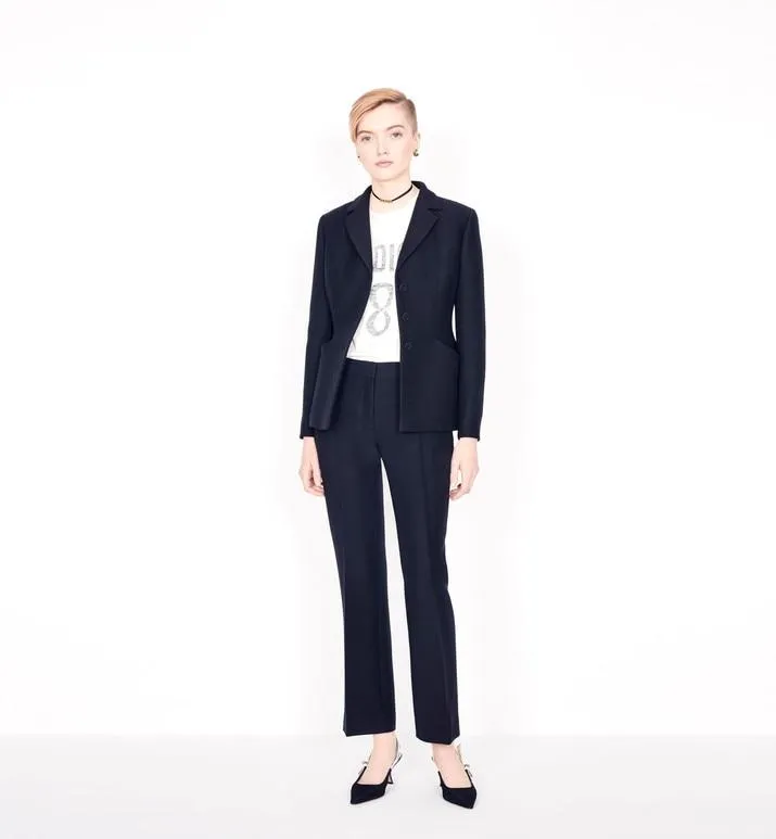 Bar Jacket • Black Wool and Silk