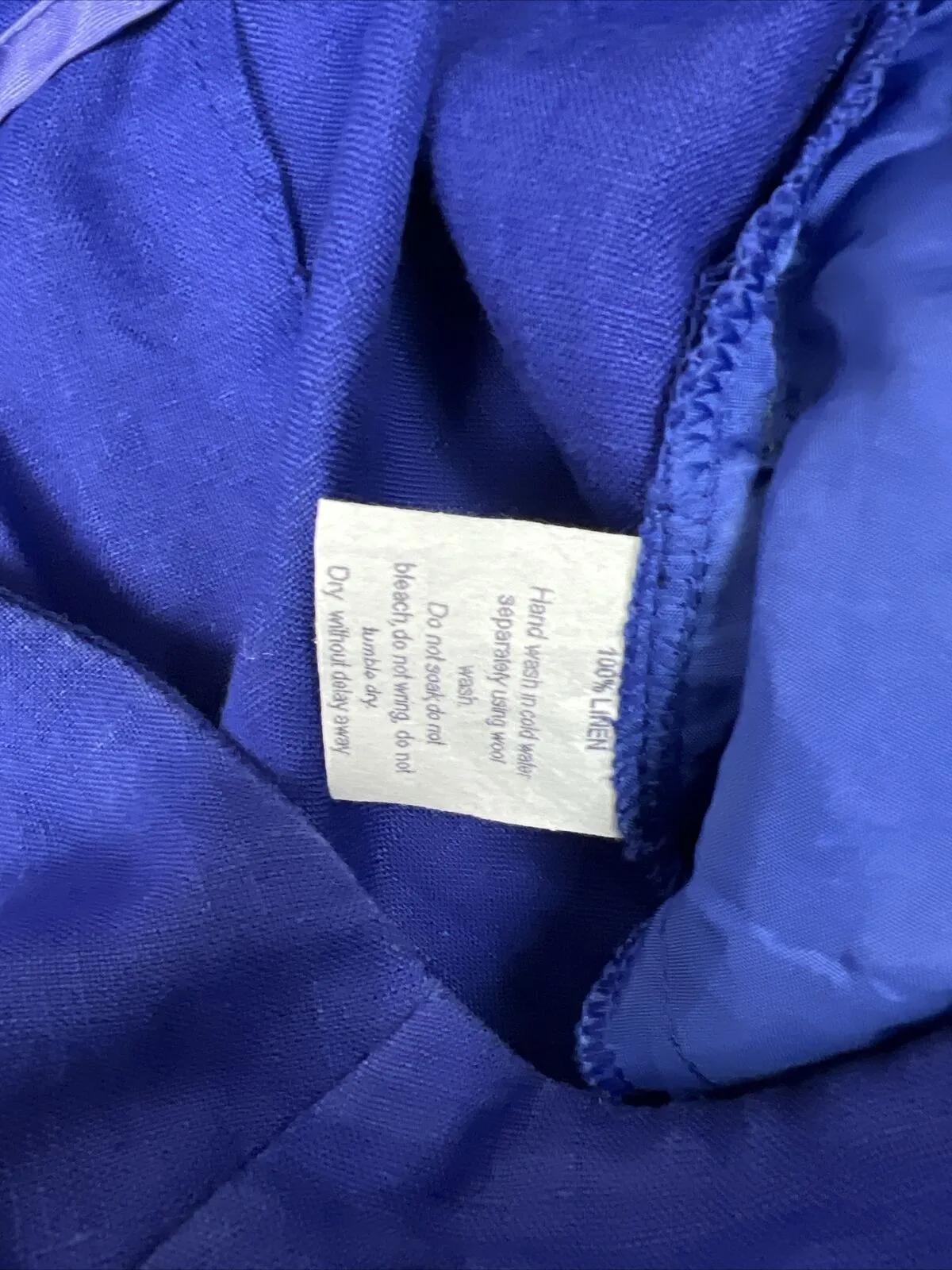 Blooms by Sylvia Dove Womens Blue Linen Pants Size 10