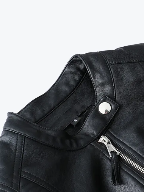 European Style Slim Biker Leather Jacket