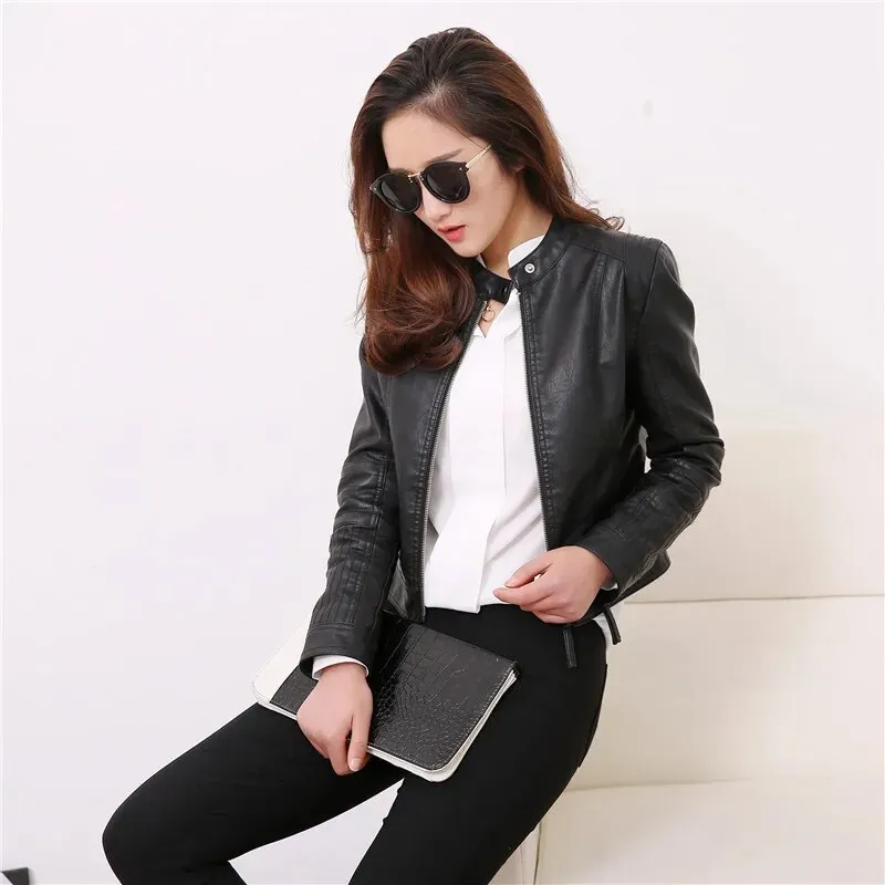 European Style Slim Biker Leather Jacket