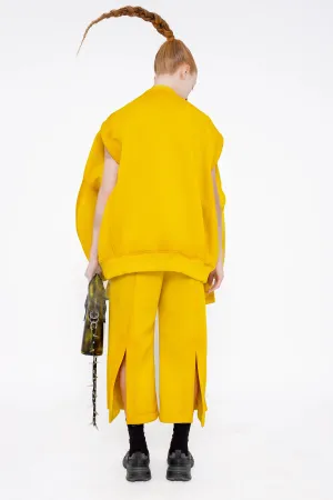 GLOWING MUSTARD LIME SLIT LOUNGEPANTS