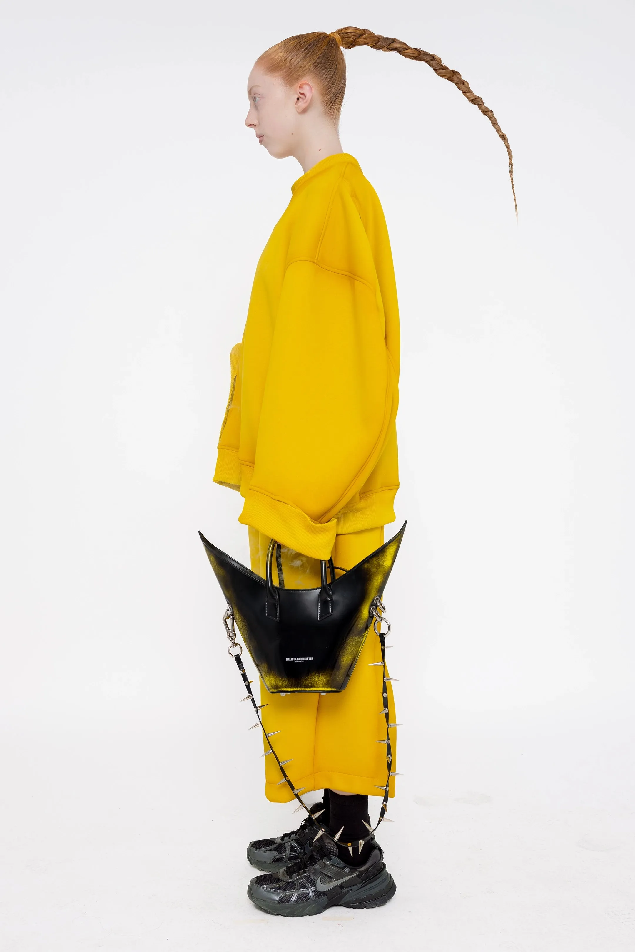 GLOWING MUSTARD LIME SLIT LOUNGEPANTS