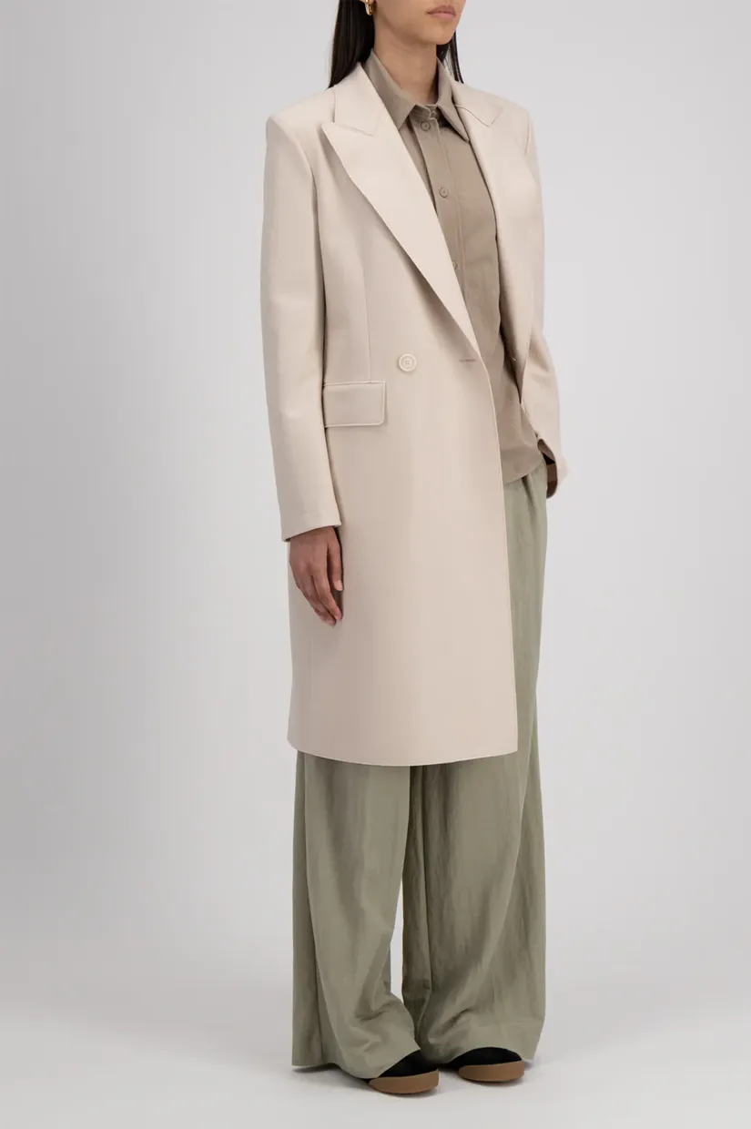 Harris Wharf London Double Breasted Coat - Cream