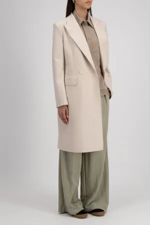 Harris Wharf London Double Breasted Coat - Cream