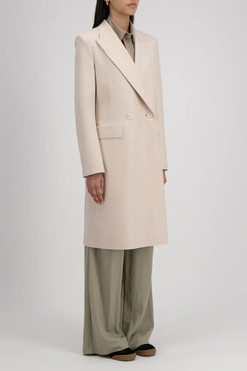 Harris Wharf London Double Breasted Coat - Cream