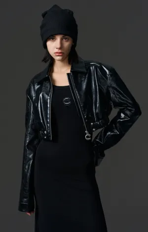 Hot Tie Black Biker Jacket