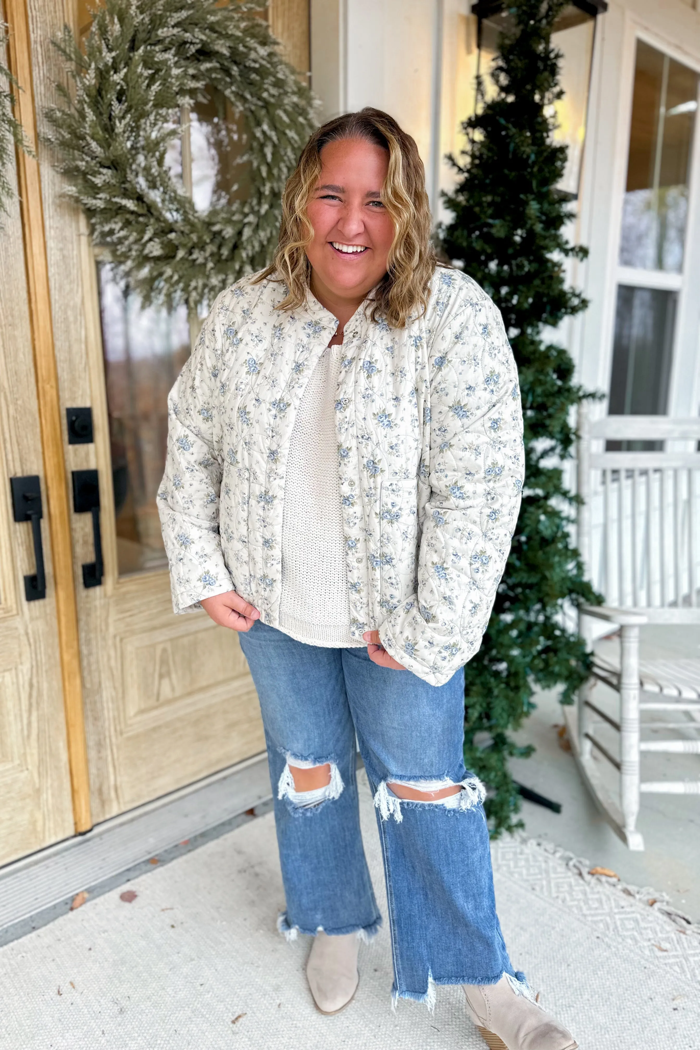 Judson Quilted Floral Button Down Jacket *FINAL SALE*