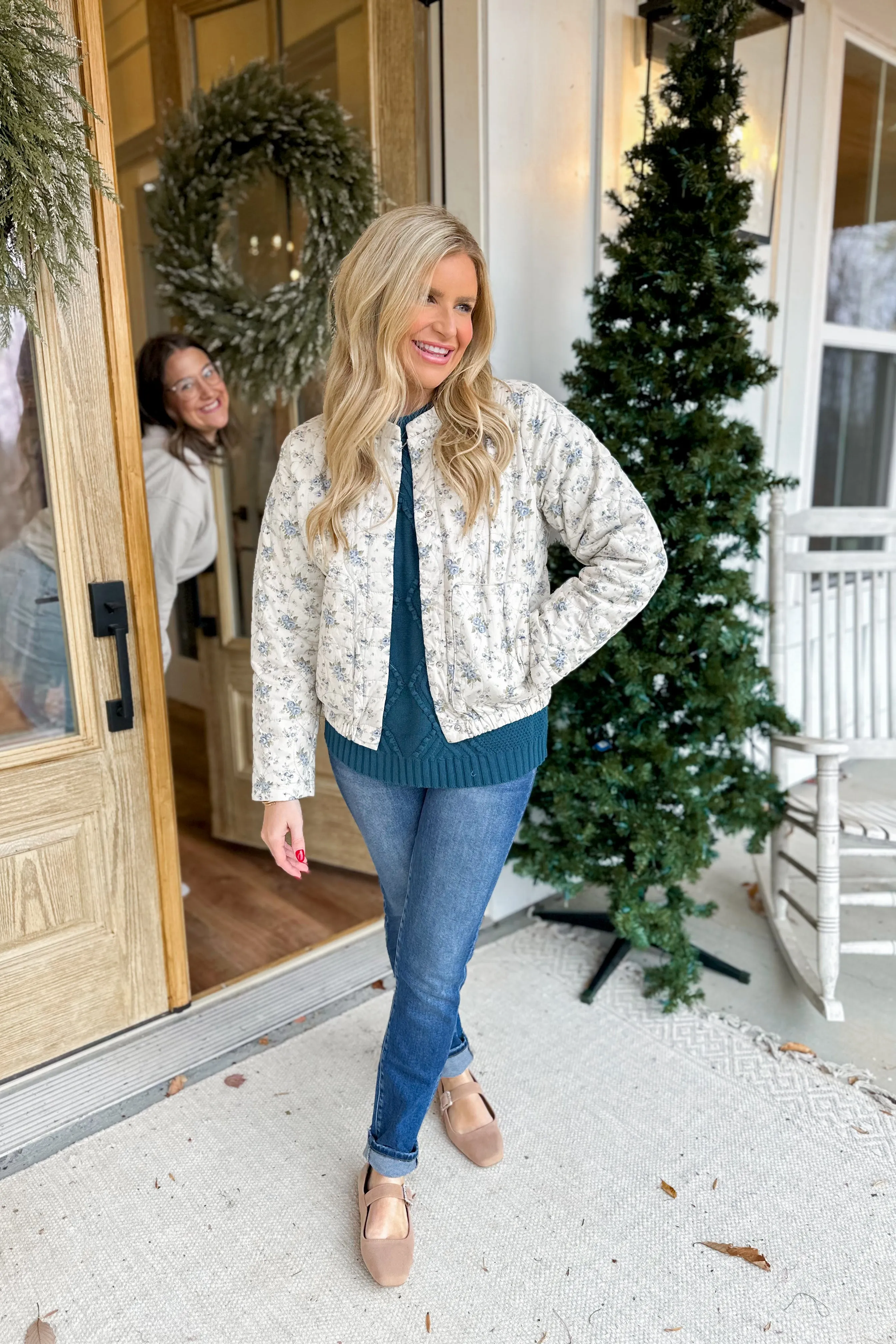 Judson Quilted Floral Button Down Jacket *FINAL SALE*