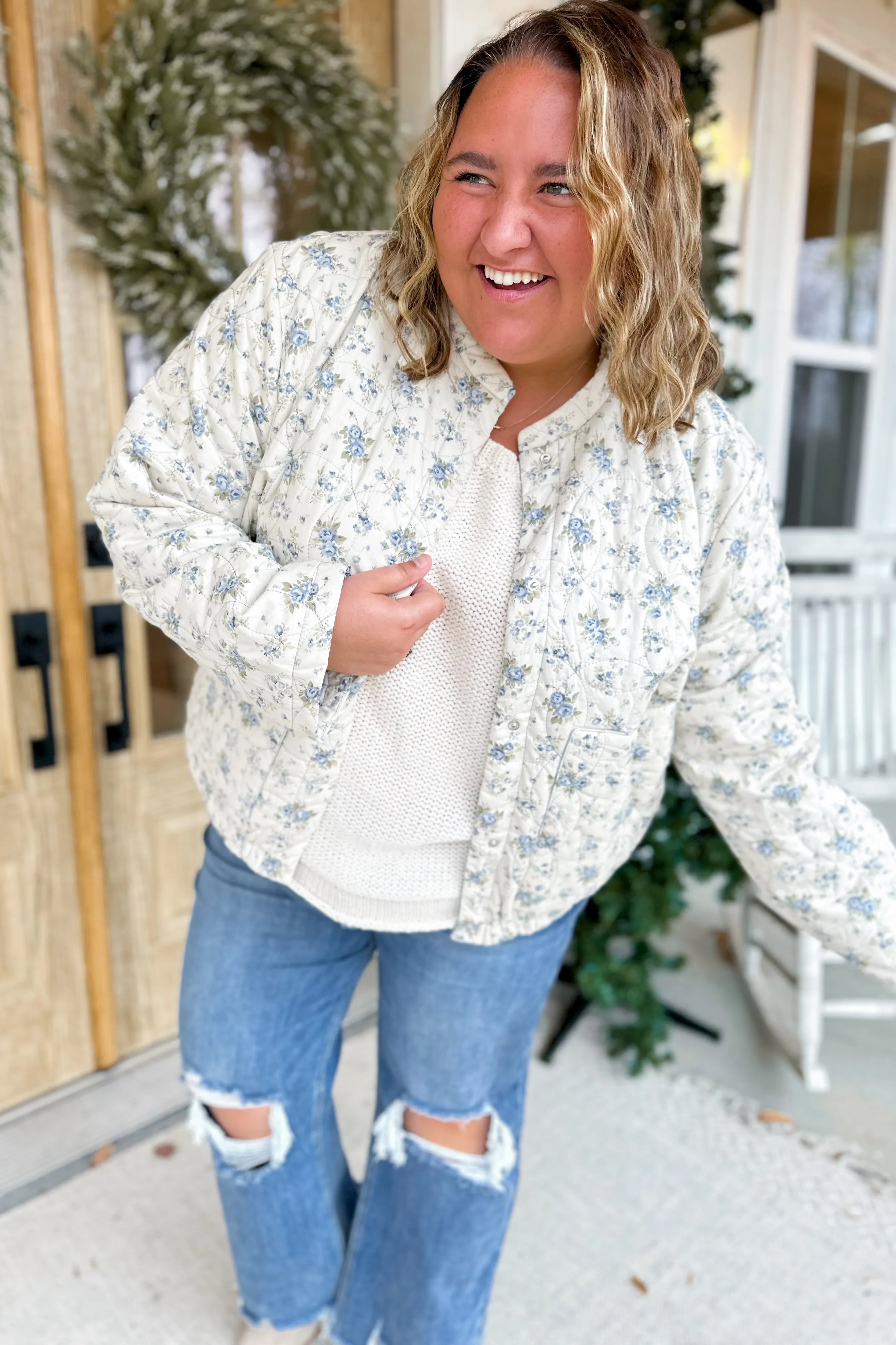 Judson Quilted Floral Button Down Jacket *FINAL SALE*