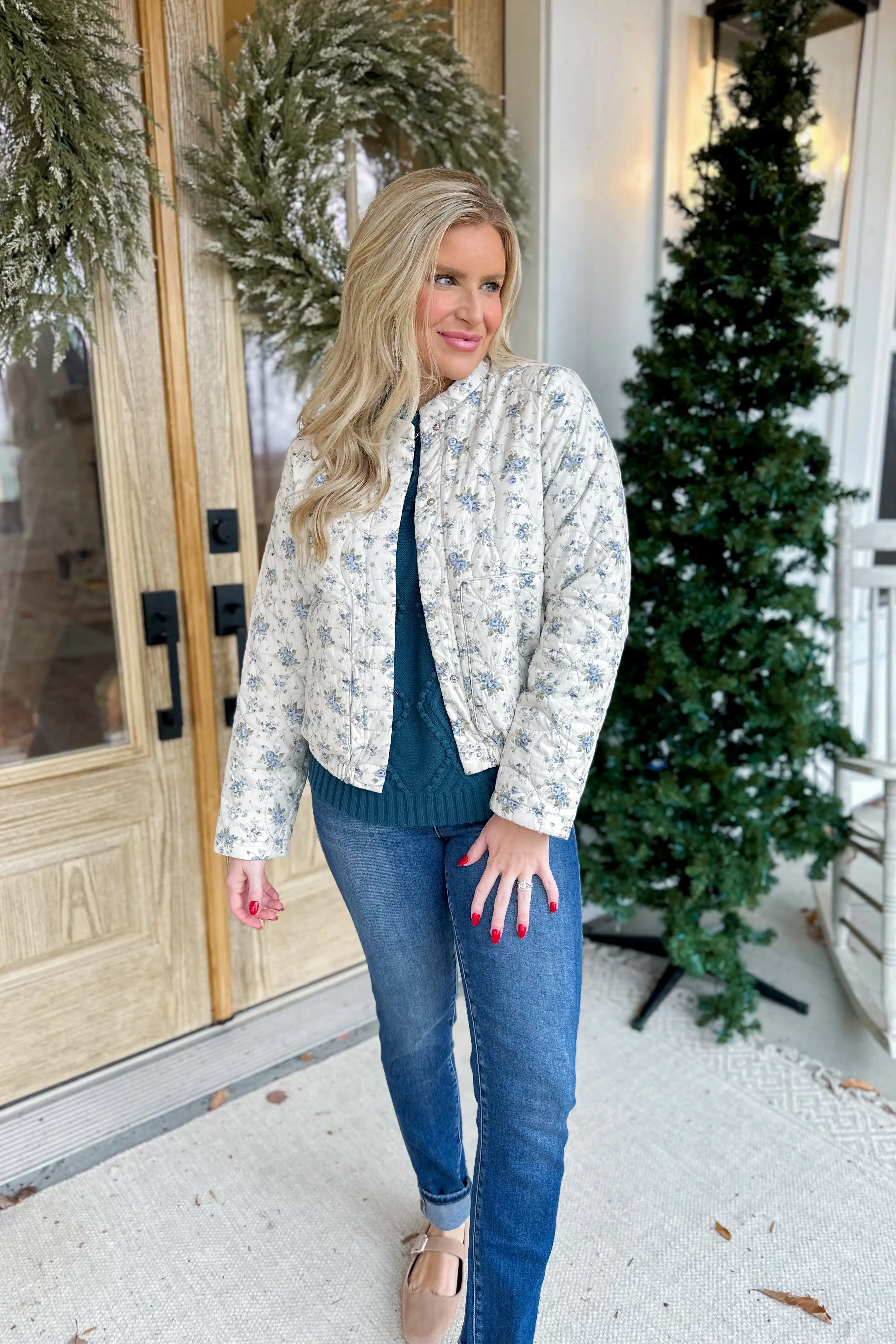 Judson Quilted Floral Button Down Jacket *FINAL SALE*