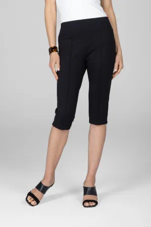 KNEE PANT: BLACK PONTE