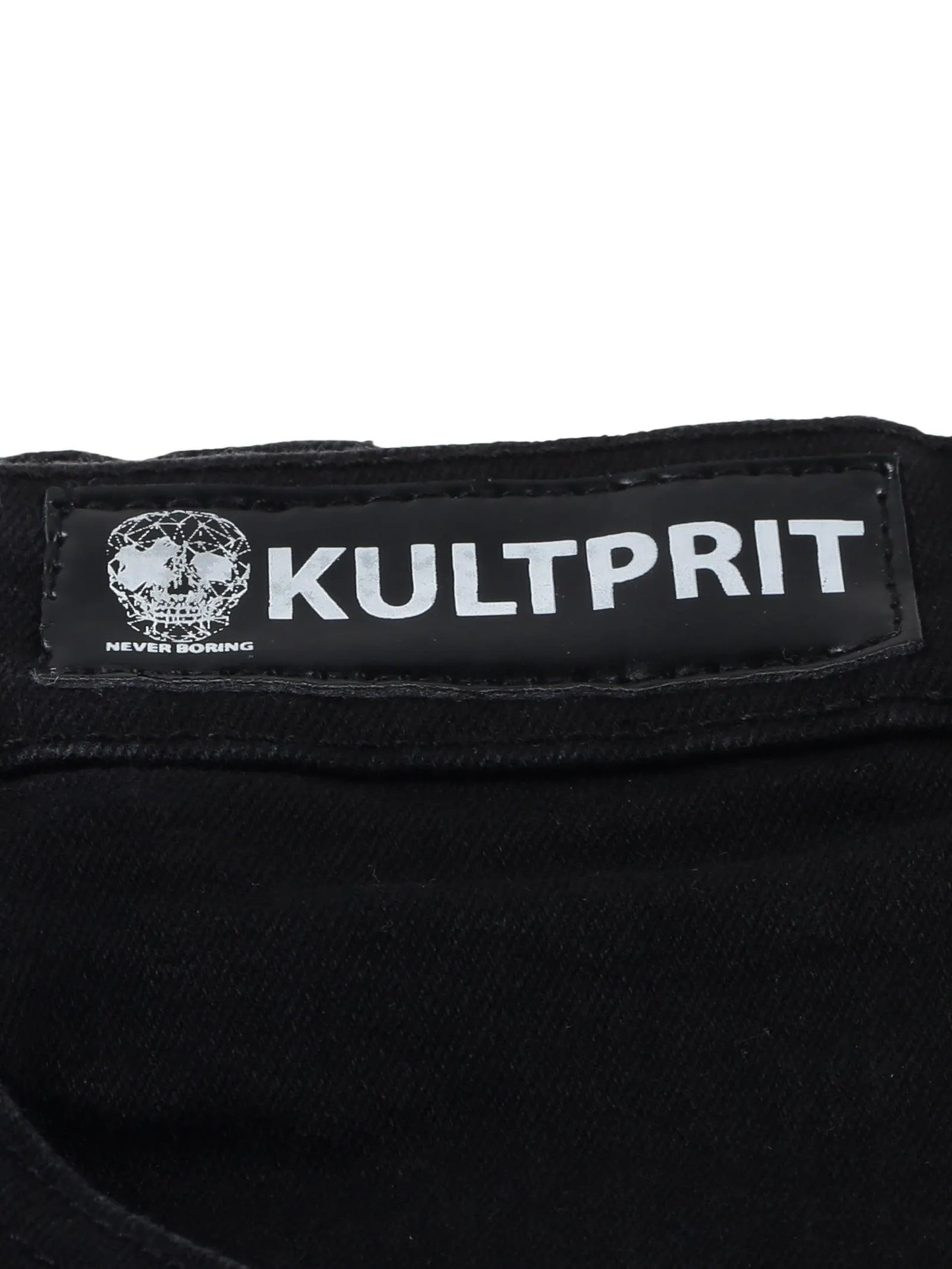 Kultprit sleeveless jacket with chain & back print