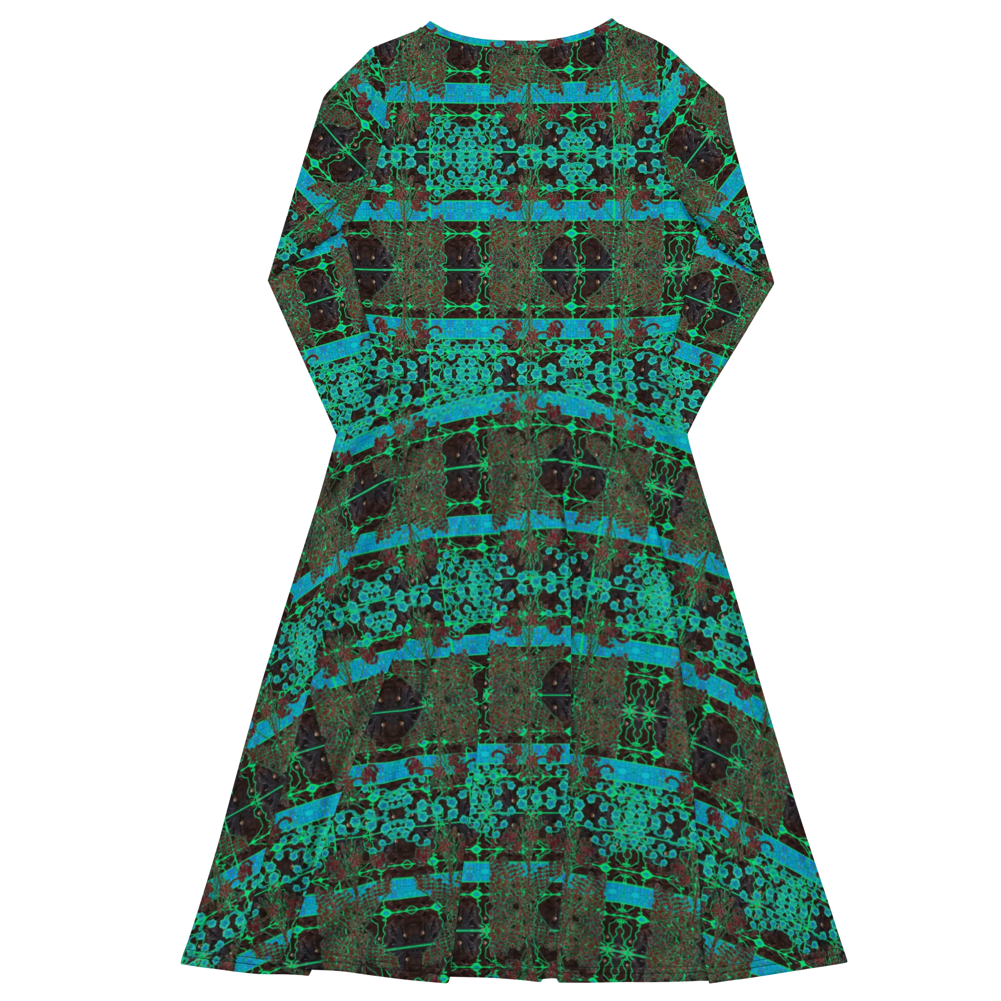 Long Sleeve Midi Dress (Her/Muliebris)(Tree Link WindSong Flower) RJSTH@Fabric#10 RJSTHS2022 RJS