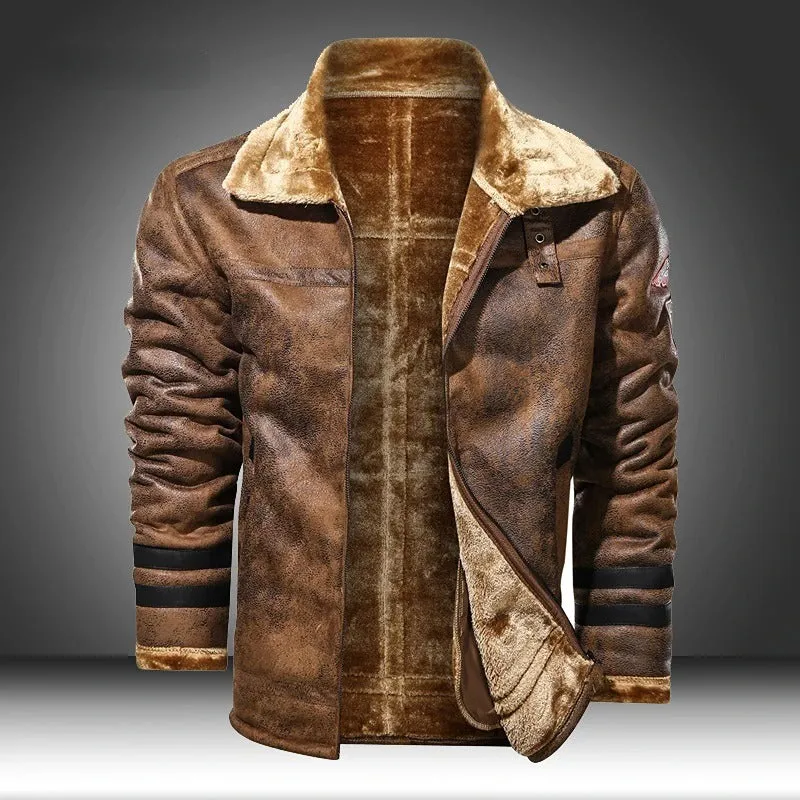 Matrix Elegance: Moderne Slim Fit Leder-Bomberjacke für Herren