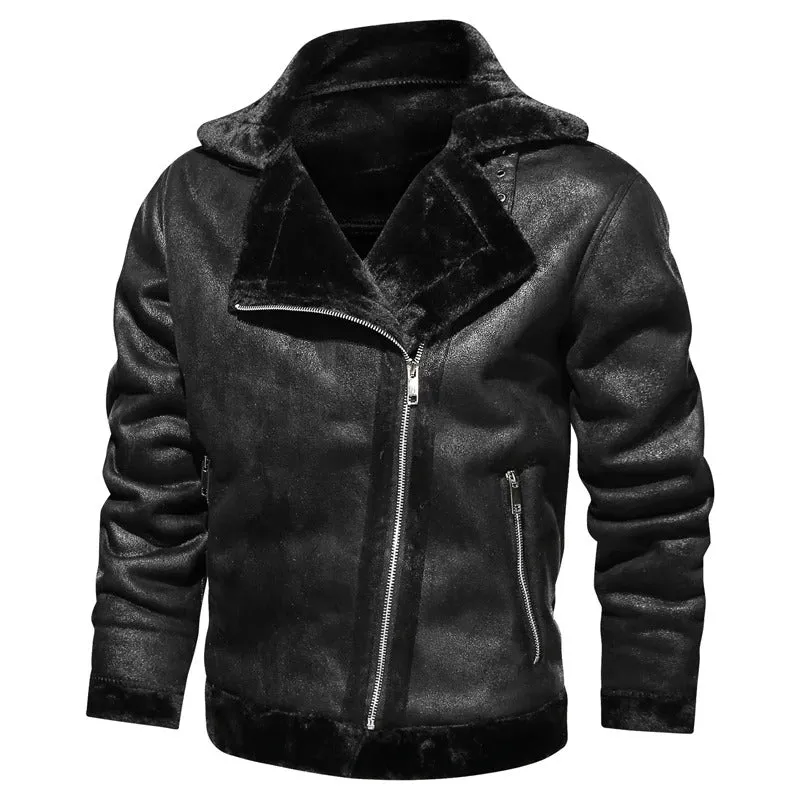 Matrix Elegance: Moderne Slim Fit Leder-Bomberjacke für Herren