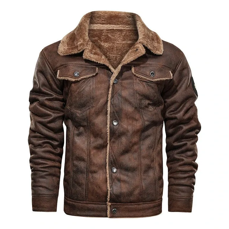 Matrix Elegance: Moderne Slim Fit Leder-Bomberjacke für Herren