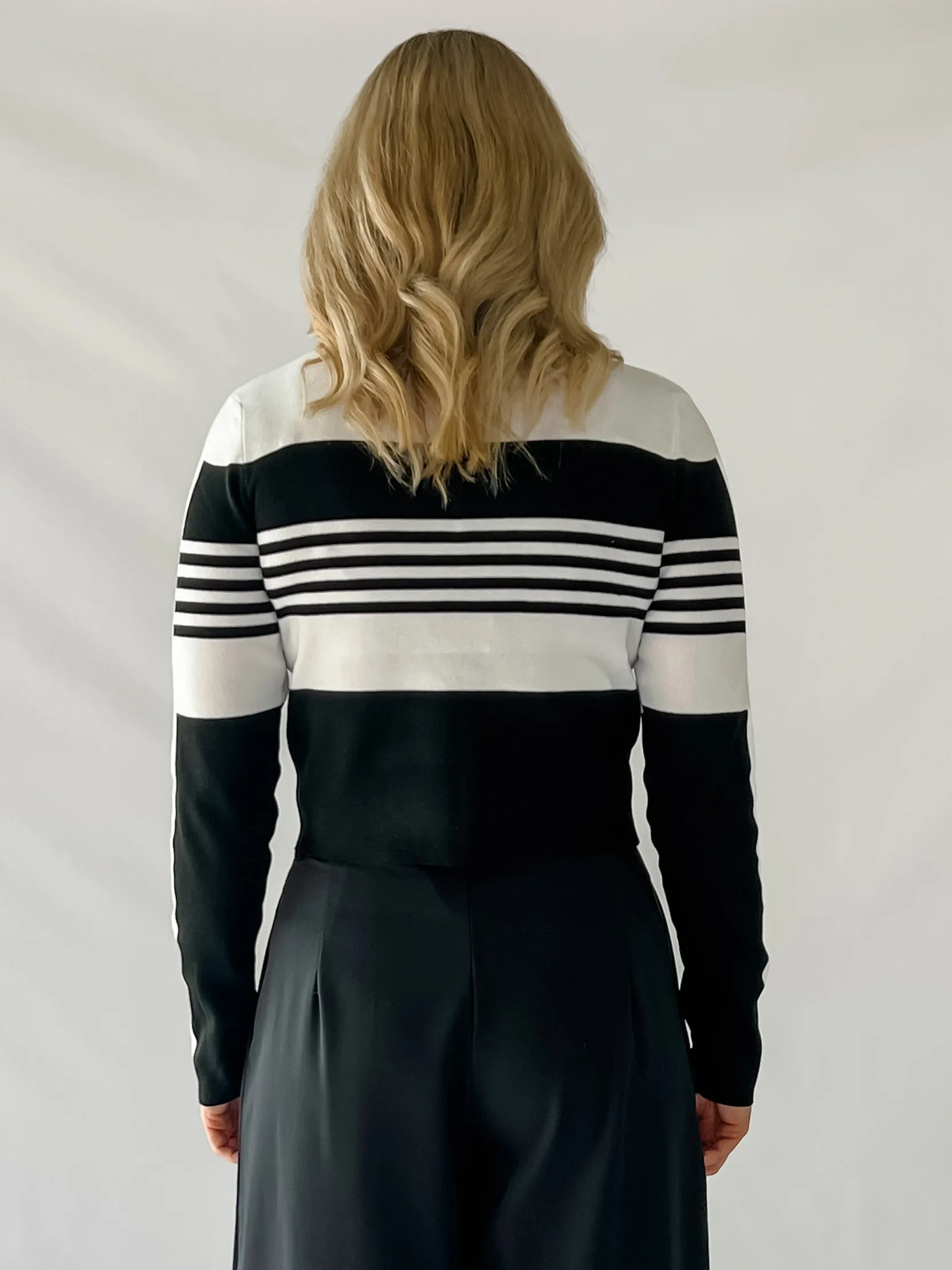 MELANIE TOP - BLACK & WHITE