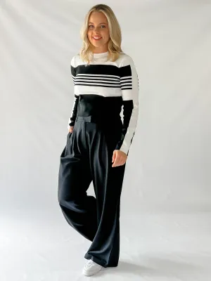 MELANIE TOP - BLACK & WHITE