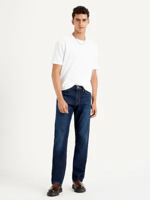 Men's 513 Navy Blue Slim Fit Mid Rise Jeans