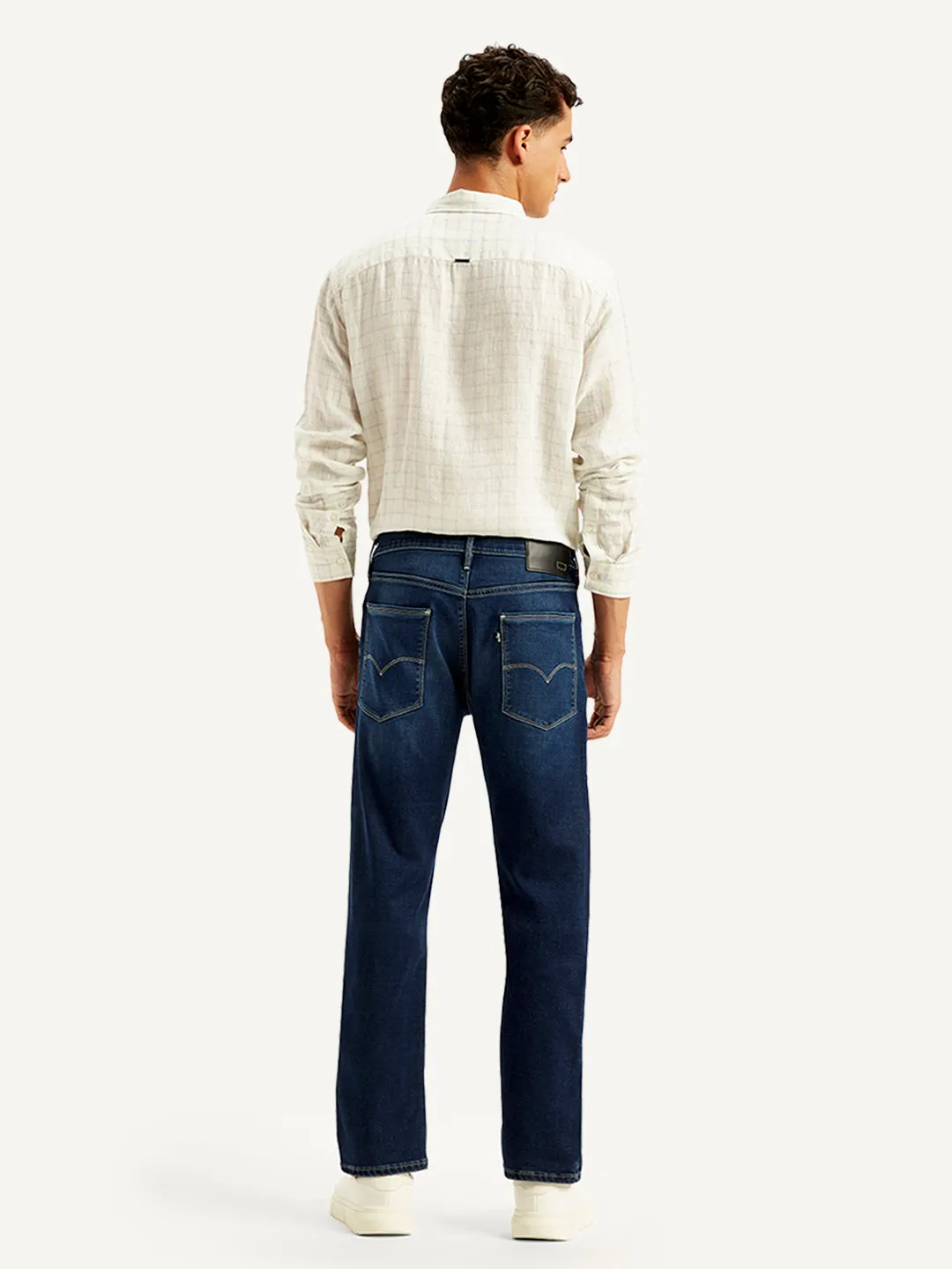 Men's 513 Navy Blue Slim Fit Mid Rise Jeans