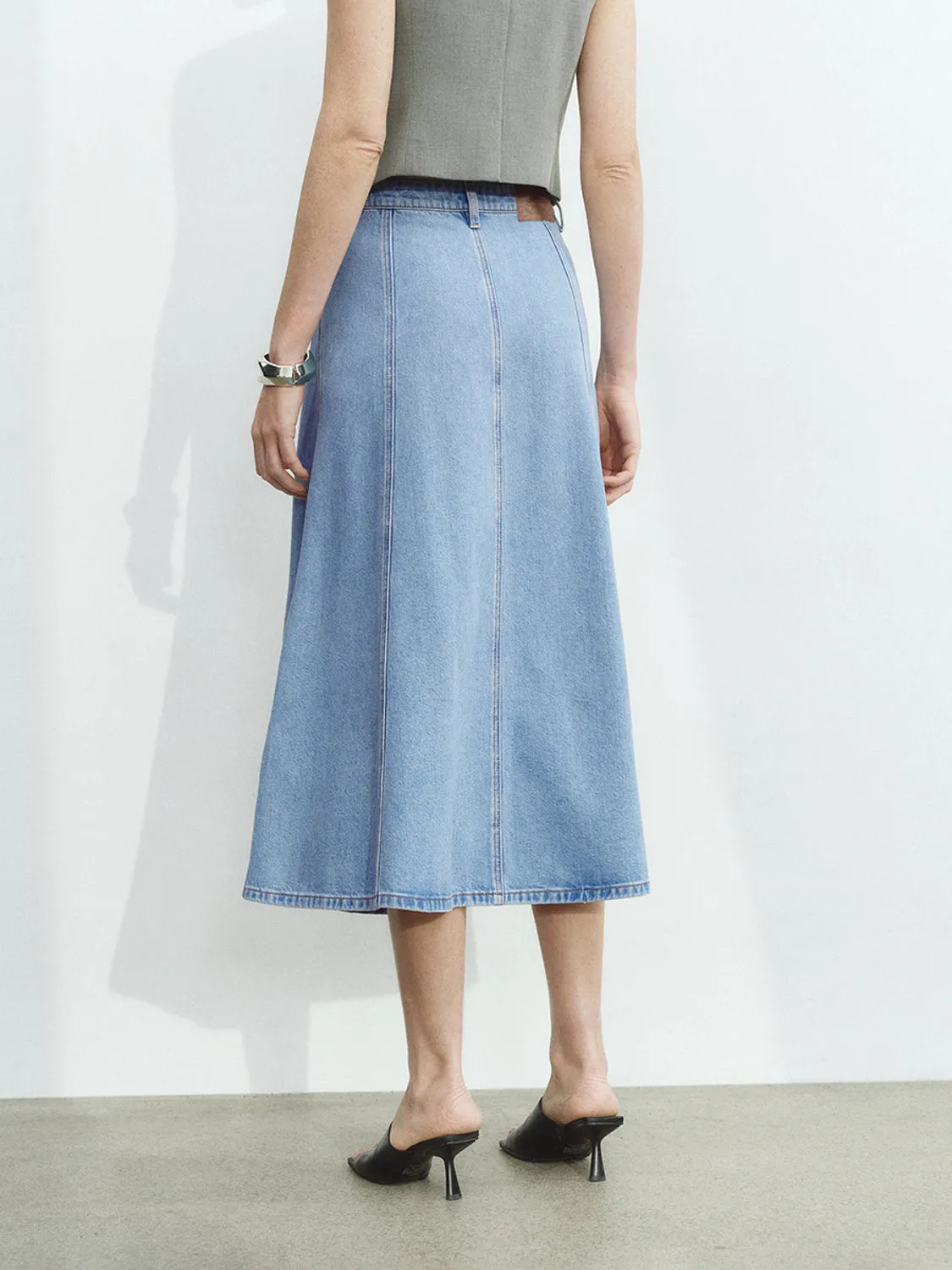 Midi Denim Skirts