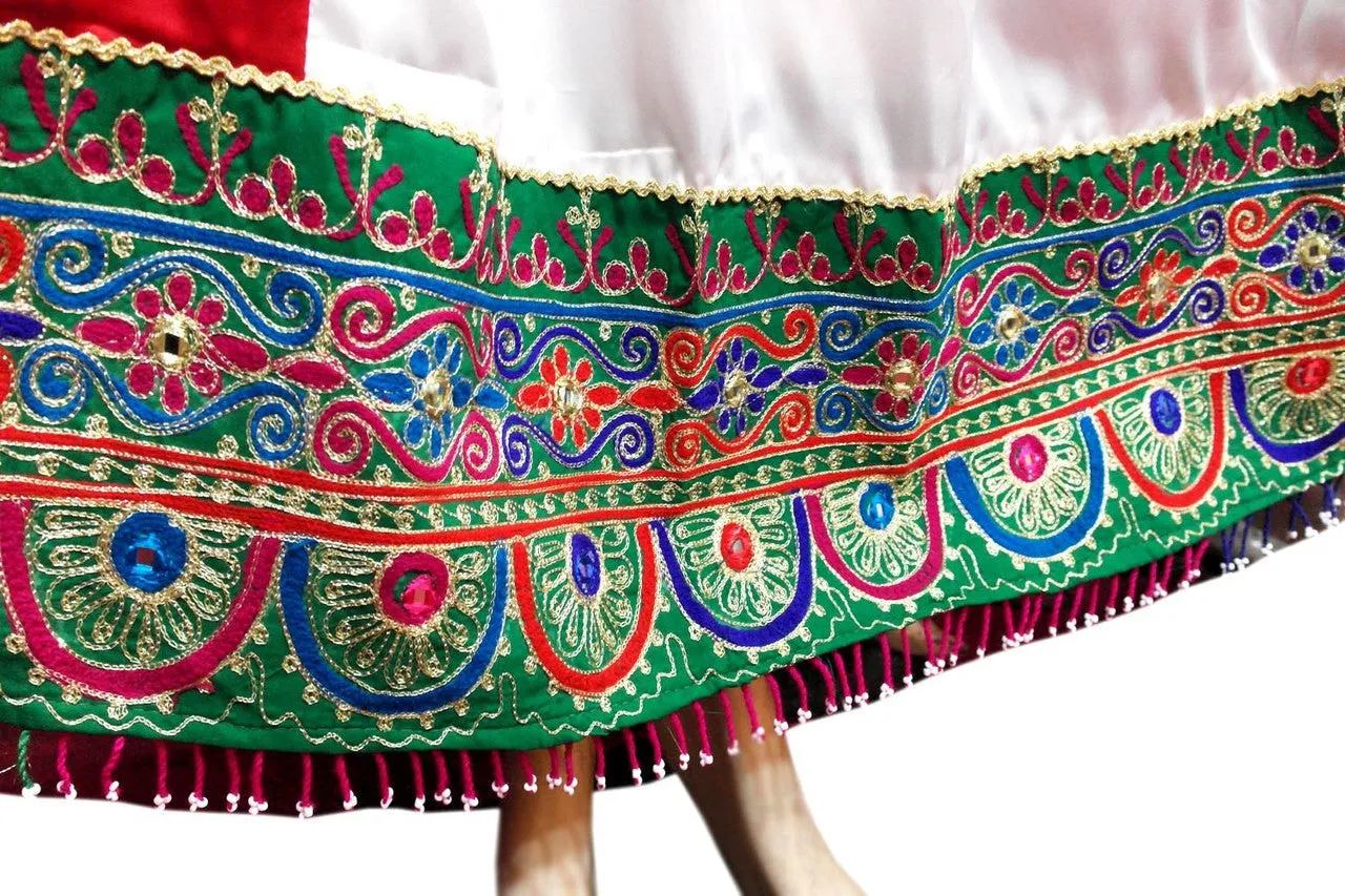 Muslim Wedding Gown In Kuwait Flag Design Arabic Bridal Clothes