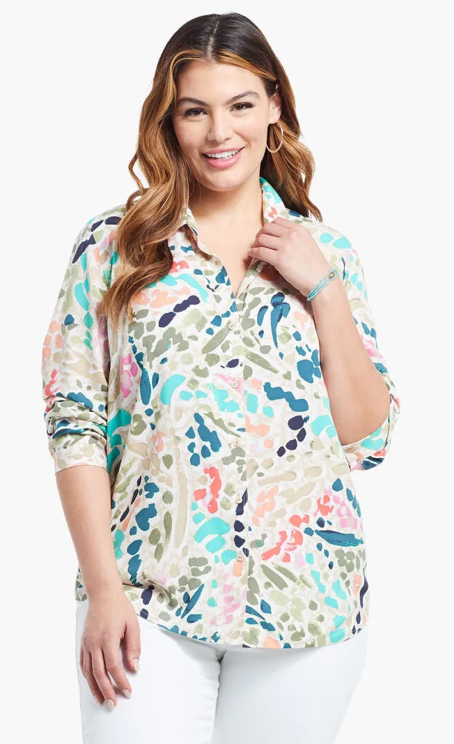 Nic Zoe Color Splash Shirt - Plus