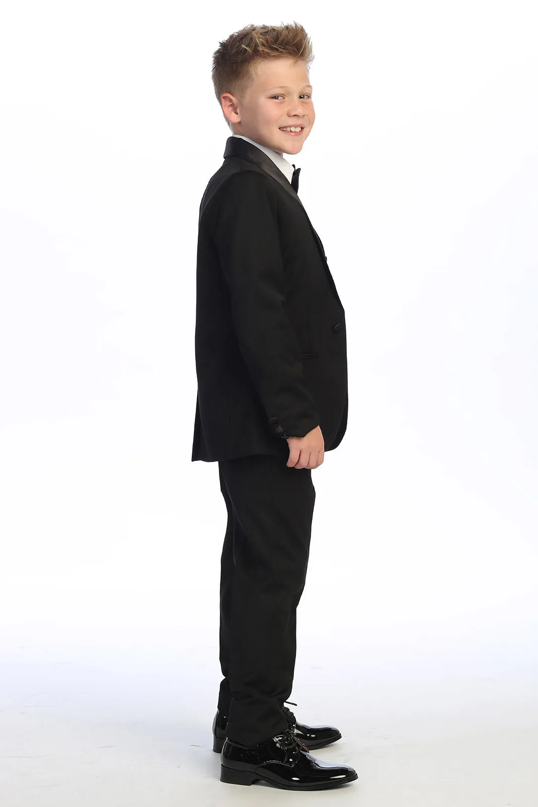 "Cornell" Kids Black Tuxedo (5-Piece Set)