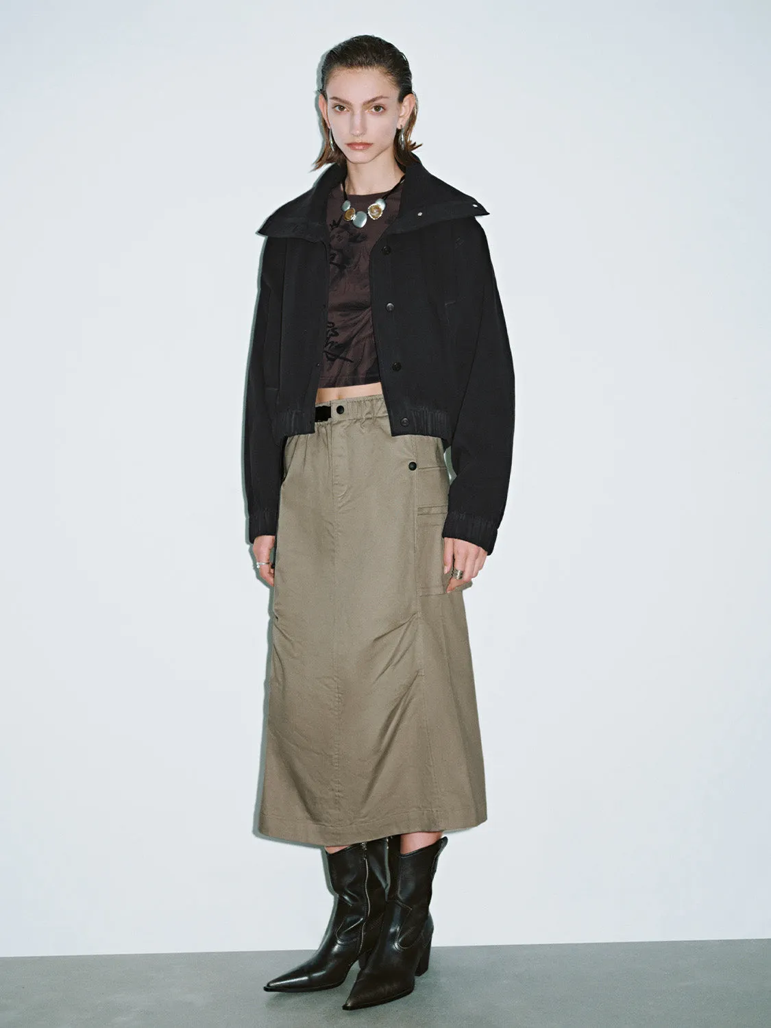 Regular Elastic Straight Skirts
