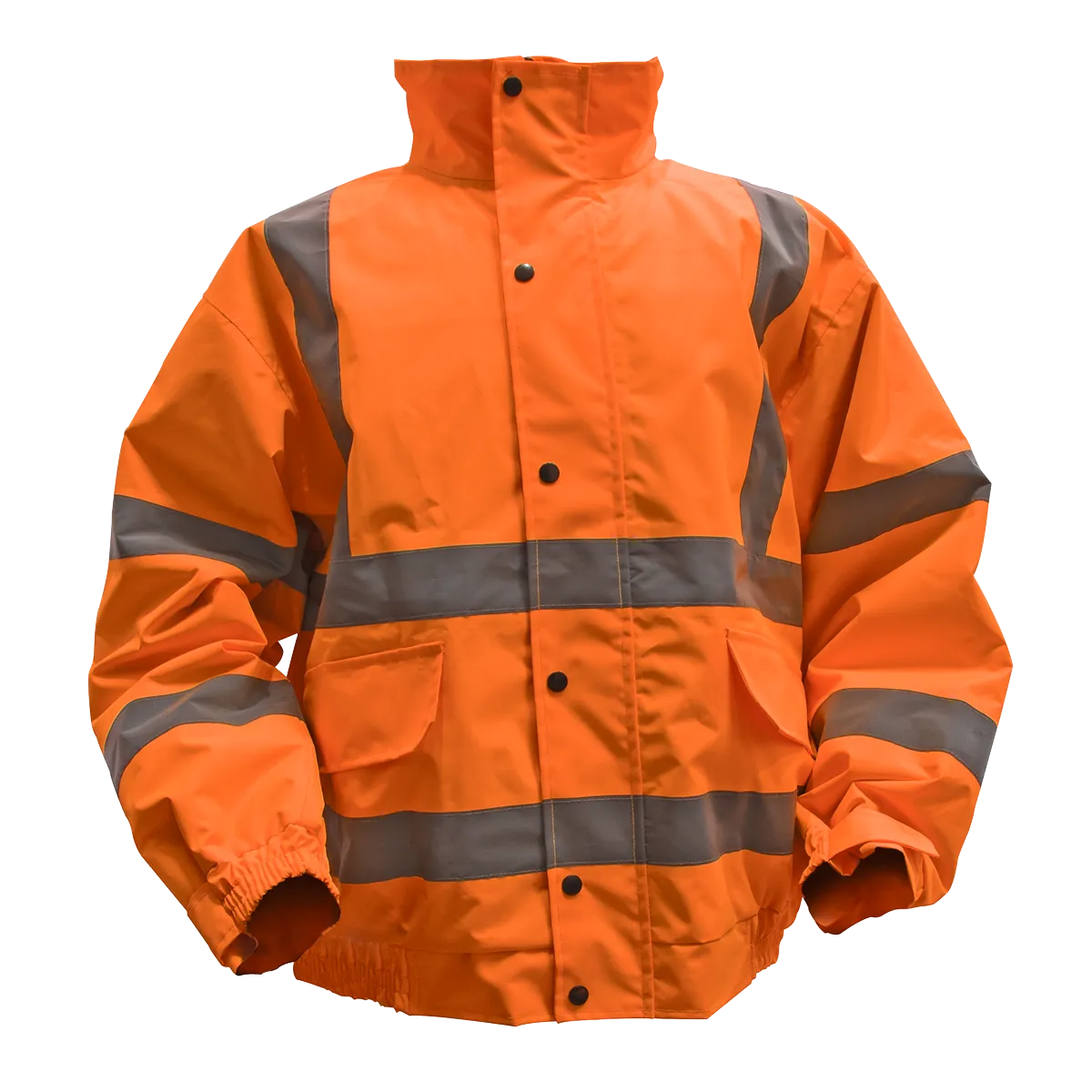 Sealey Hi-Vis Orange Jacket with Quilted Lining & Elasticated Waist - Large
