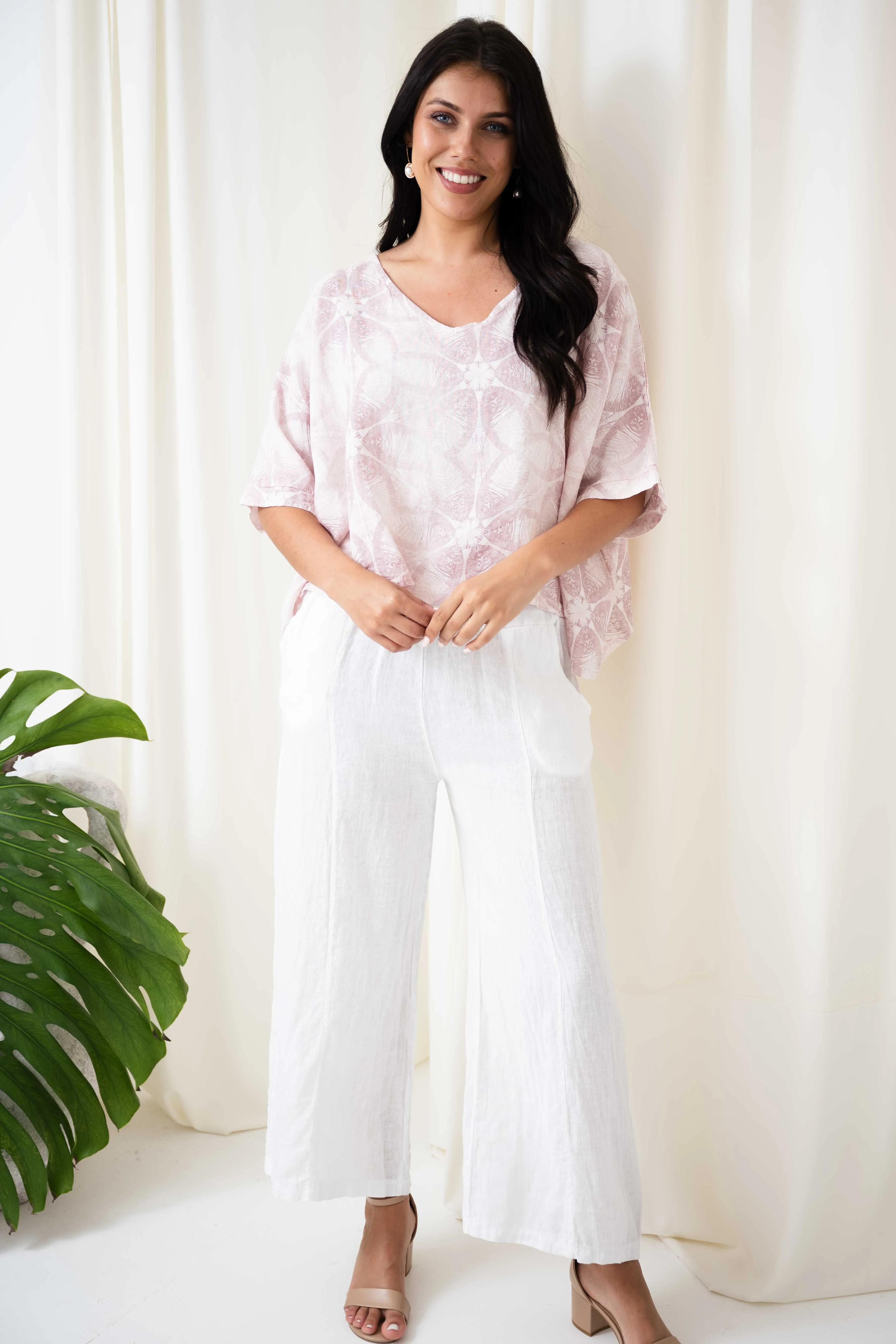 Vee Cropped Top | Pink