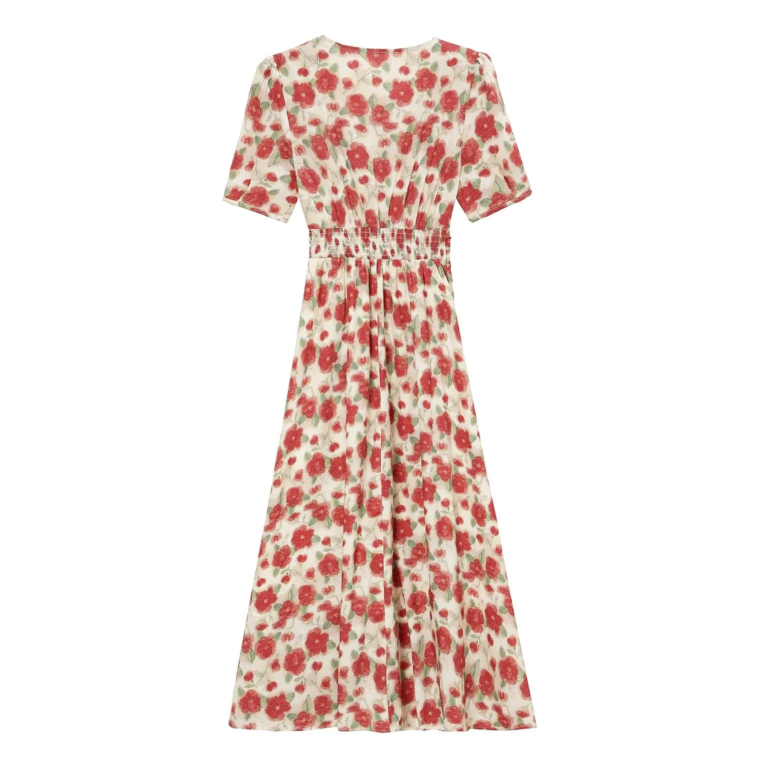 Vintage-Inspired Beach Maxi Dress with a Flattering Fit