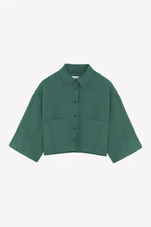 Wanda Linen Overshirt Bistro Green