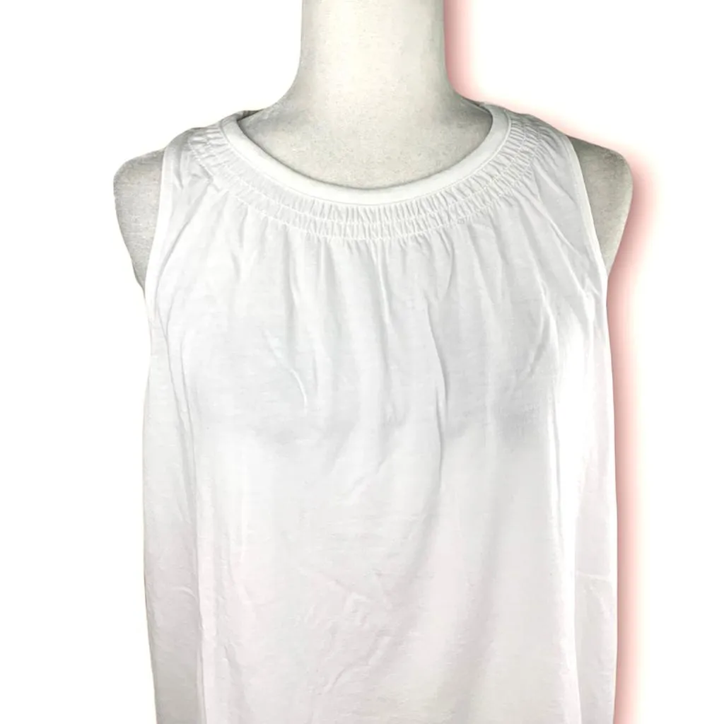 White Sleeveless Top Women's Blouse