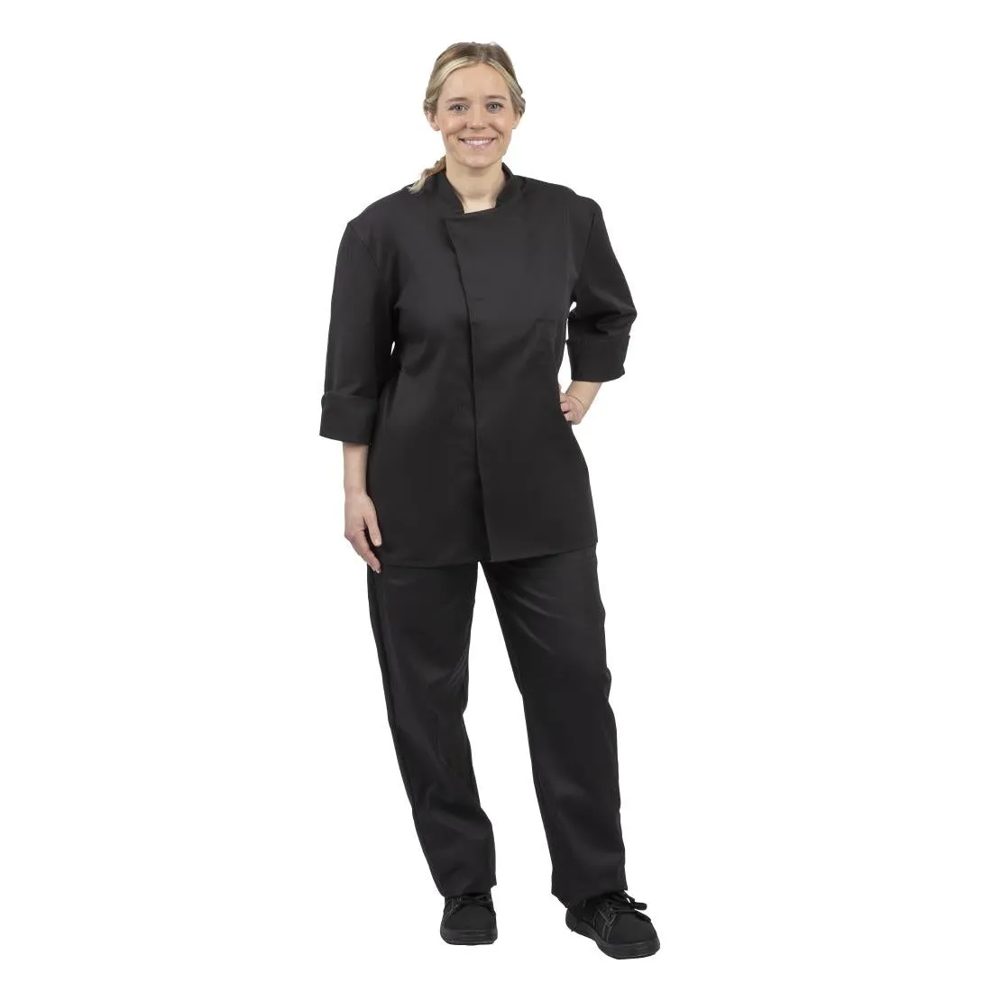 Whites Unisex Atlanta Chef Jacket Black Teflon M