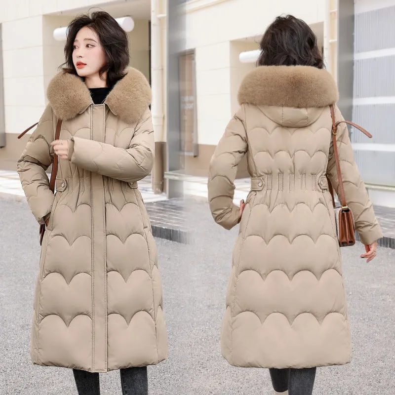 Women's Windproof Quilted Puffer Jacket with Full Zip Closure